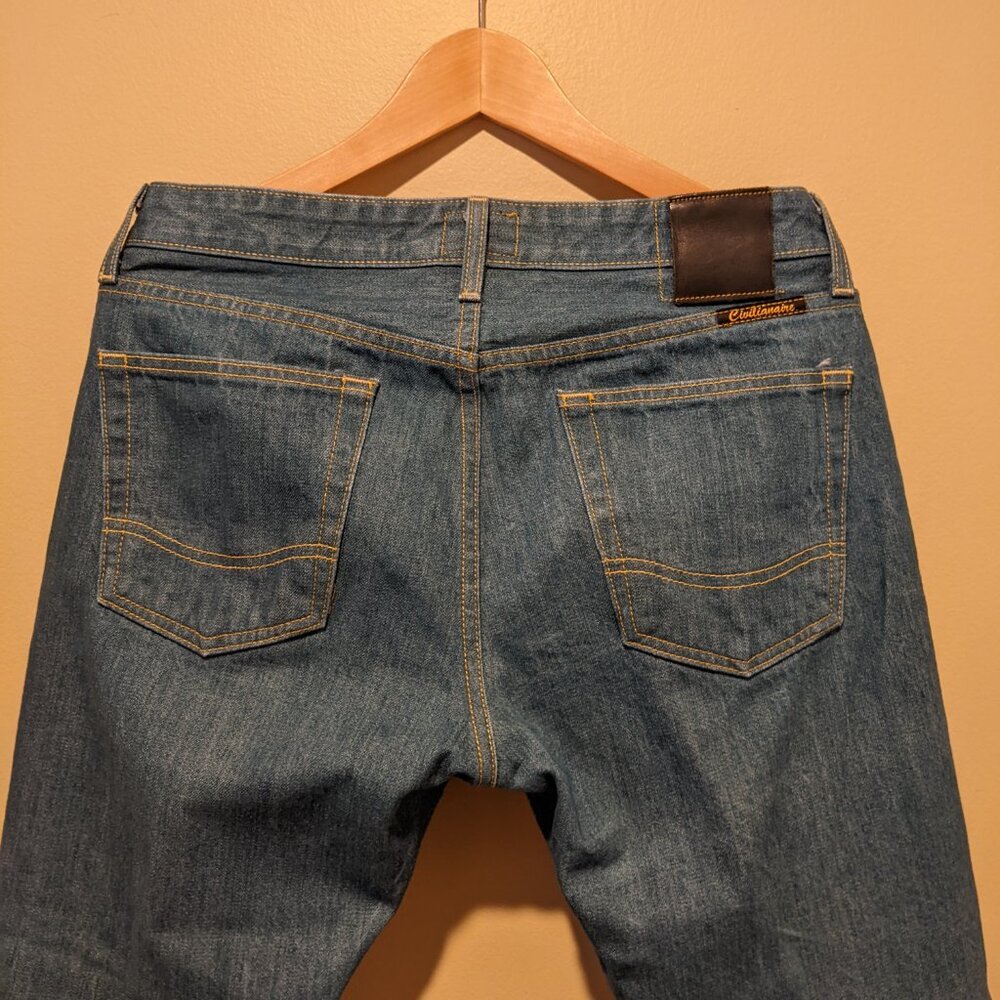 Civilianaire Gold Japanese Selvedge Denim Slim Jeans Size 32 Blue Dark Wash - Picture 11 of 14